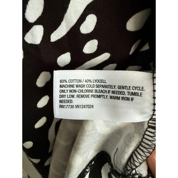 DVF x Target Long Sleeve Black and White Midi Sea Spots Wrap Dress size M New - Picture 7 of 8